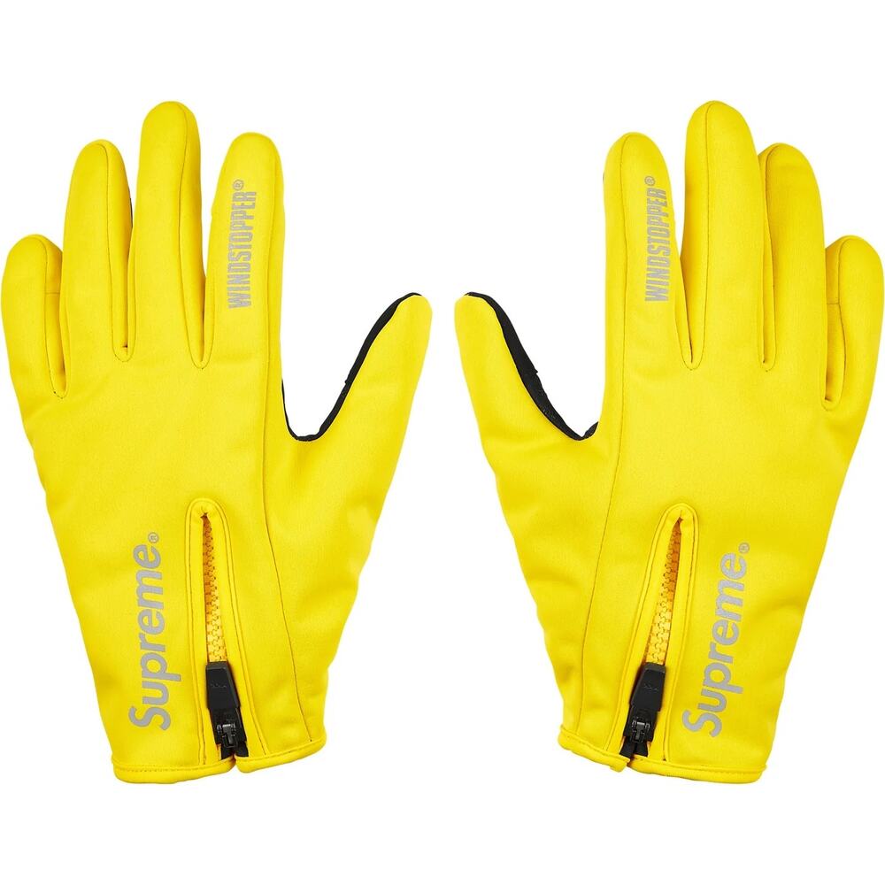 Supreme X Windstoppers • Zip Gloves • Yellow • Cross Posted • Firm